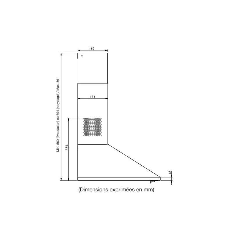 Hotte décorative murale Essentielb EHDT 614i – Image 6