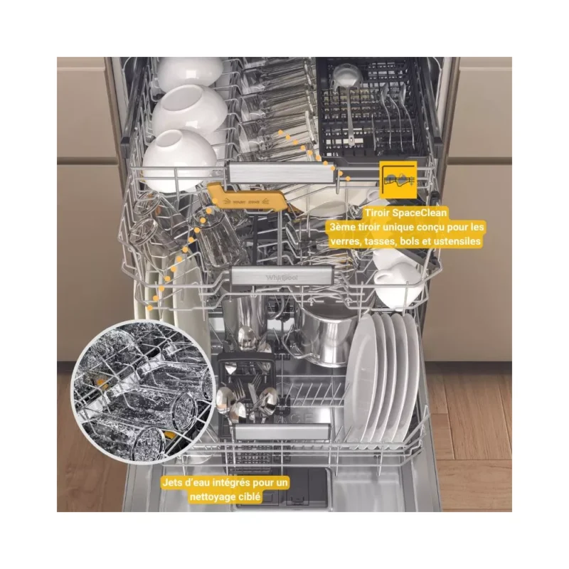 Lave vaisselle encastrable Whirlpool W8IHT40T Maxispace SpaceClean – Image 6